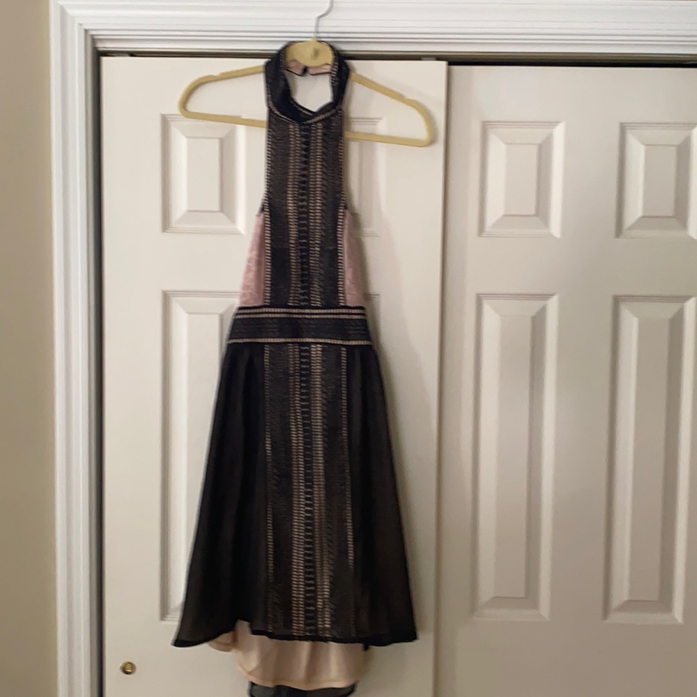 Venus blush and black lace halter dress women’s size large. Never worn.